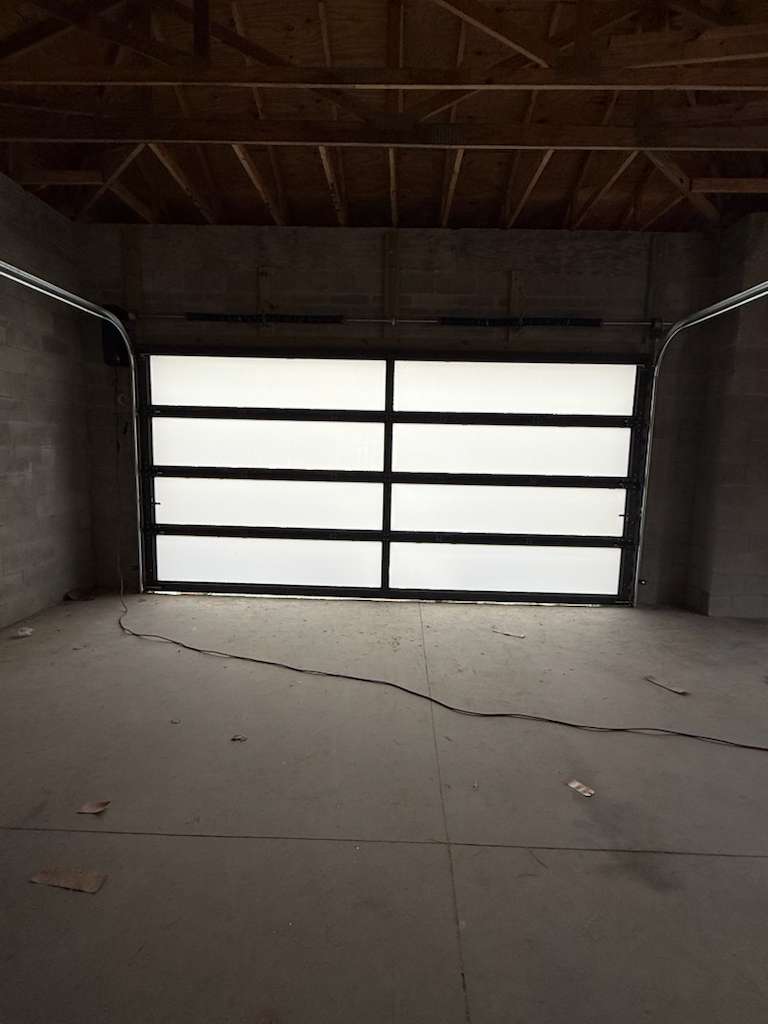 2-Car Full-Glass Garage Door in Black finish