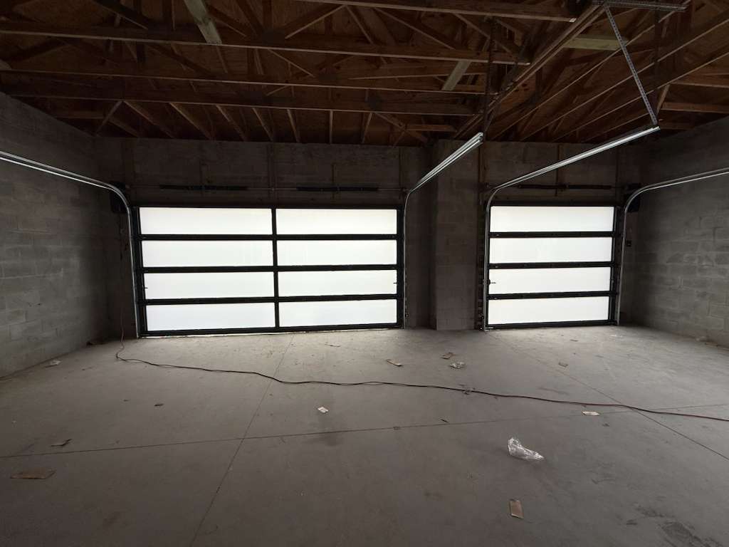 2-Car Full-Glass Garage Door in Black finish
