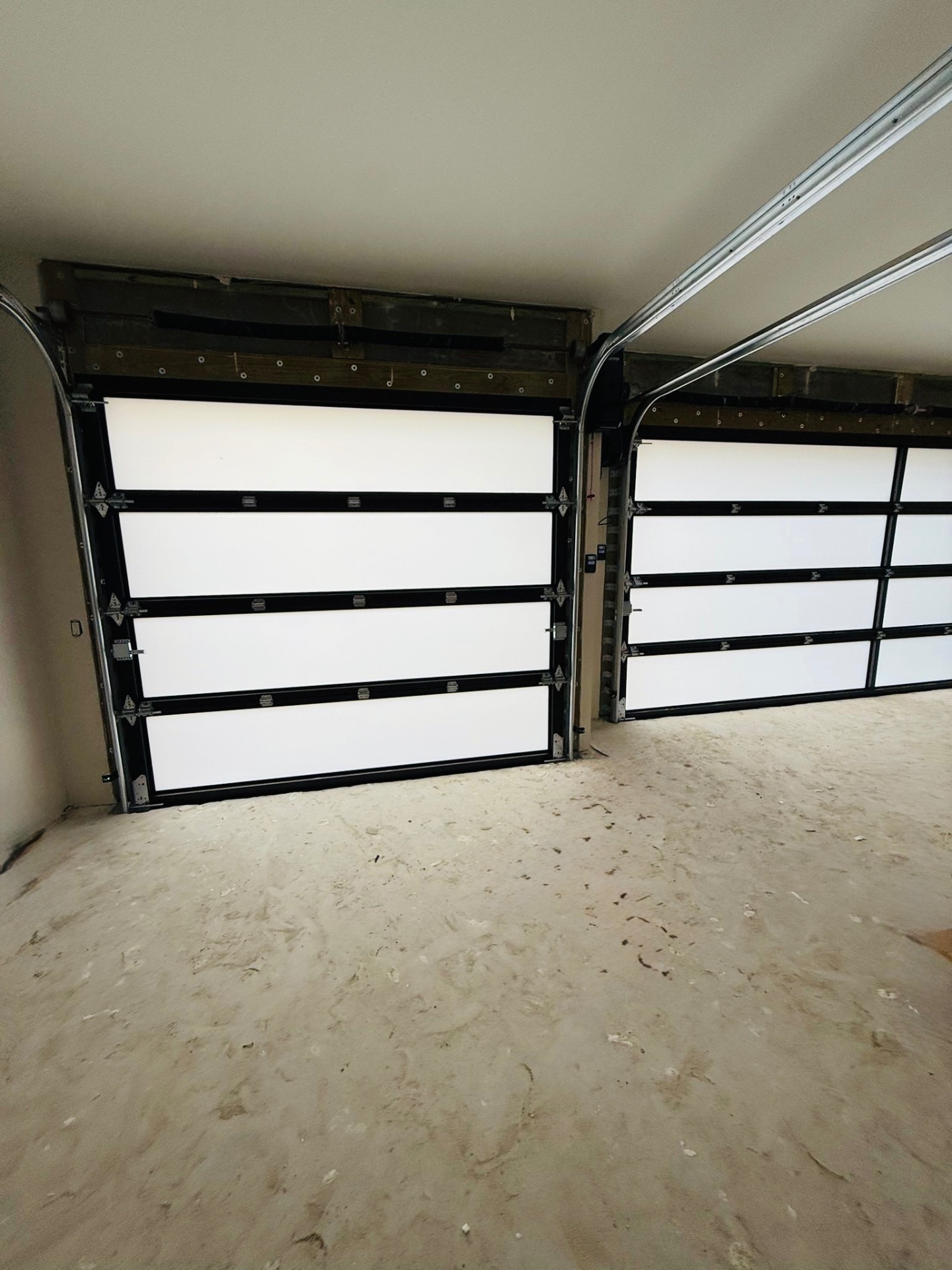 2-Car Full-Glass Garage Door in Black finish