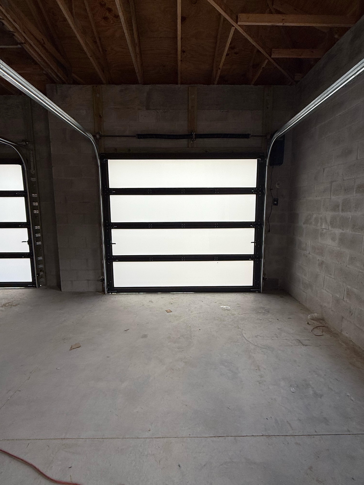 2-Car Full-Glass Garage Door in Black finish