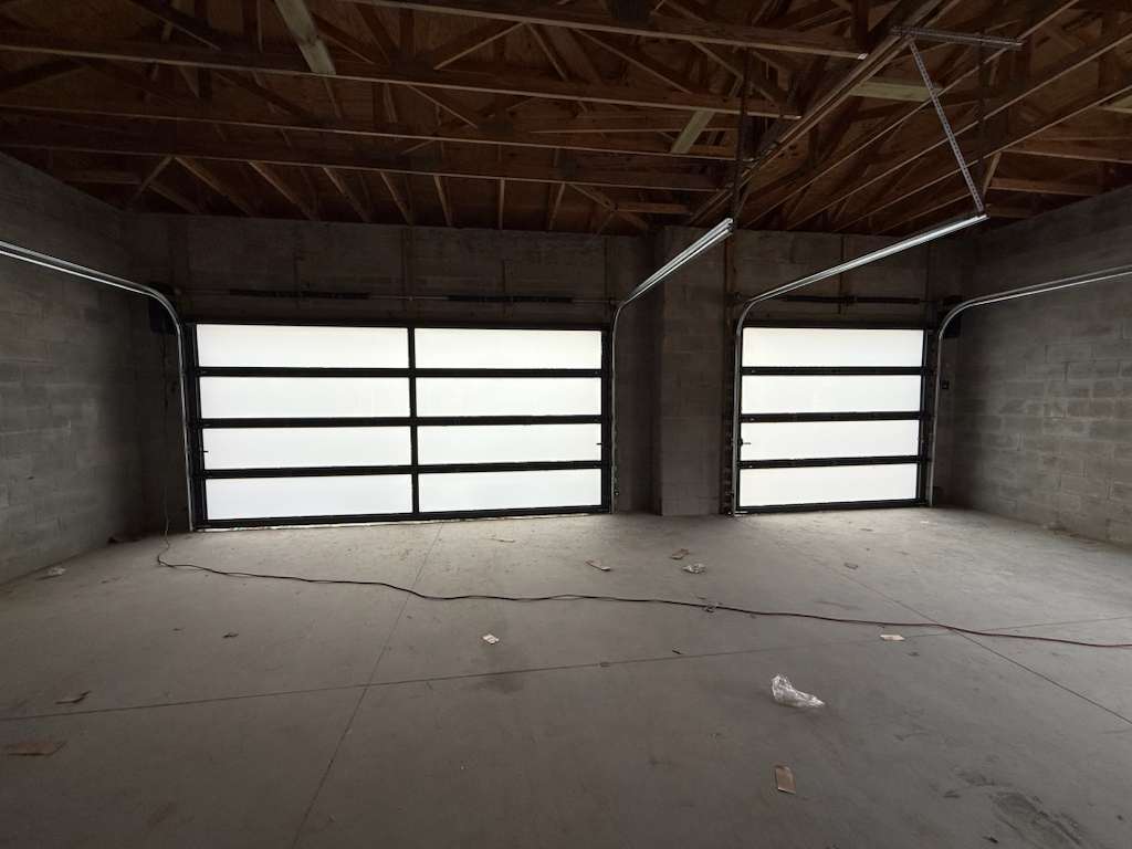 2-Car Full-Glass Garage Door in Black finish