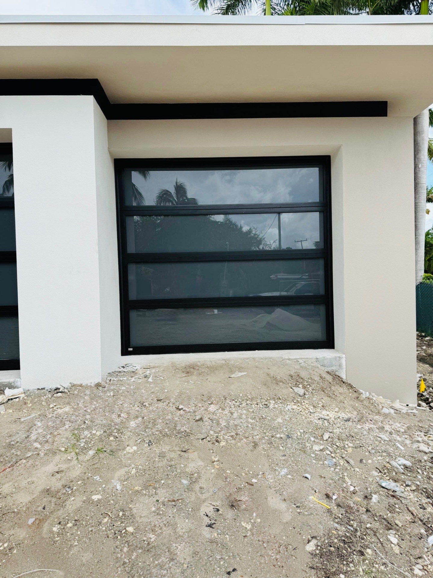 2-Car Full-Glass Garage Door in Black finish