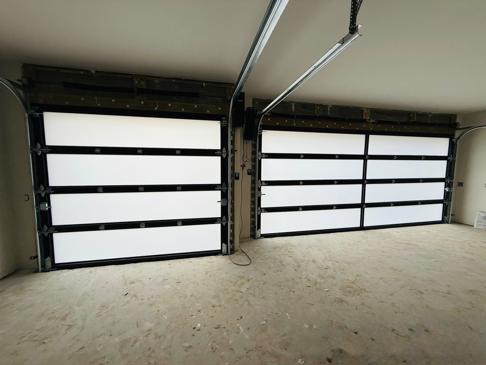 2-Car Full-Glass Garage Door in Black finish
