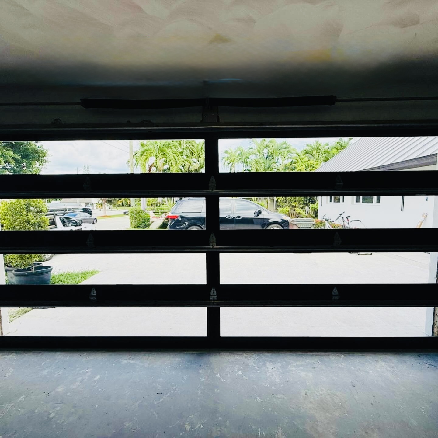 2-Car Full-Glass Garage Door in Black finish