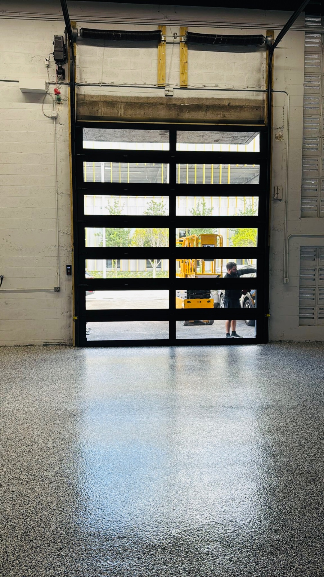 2-Car Full-Glass Garage Door in Black finish