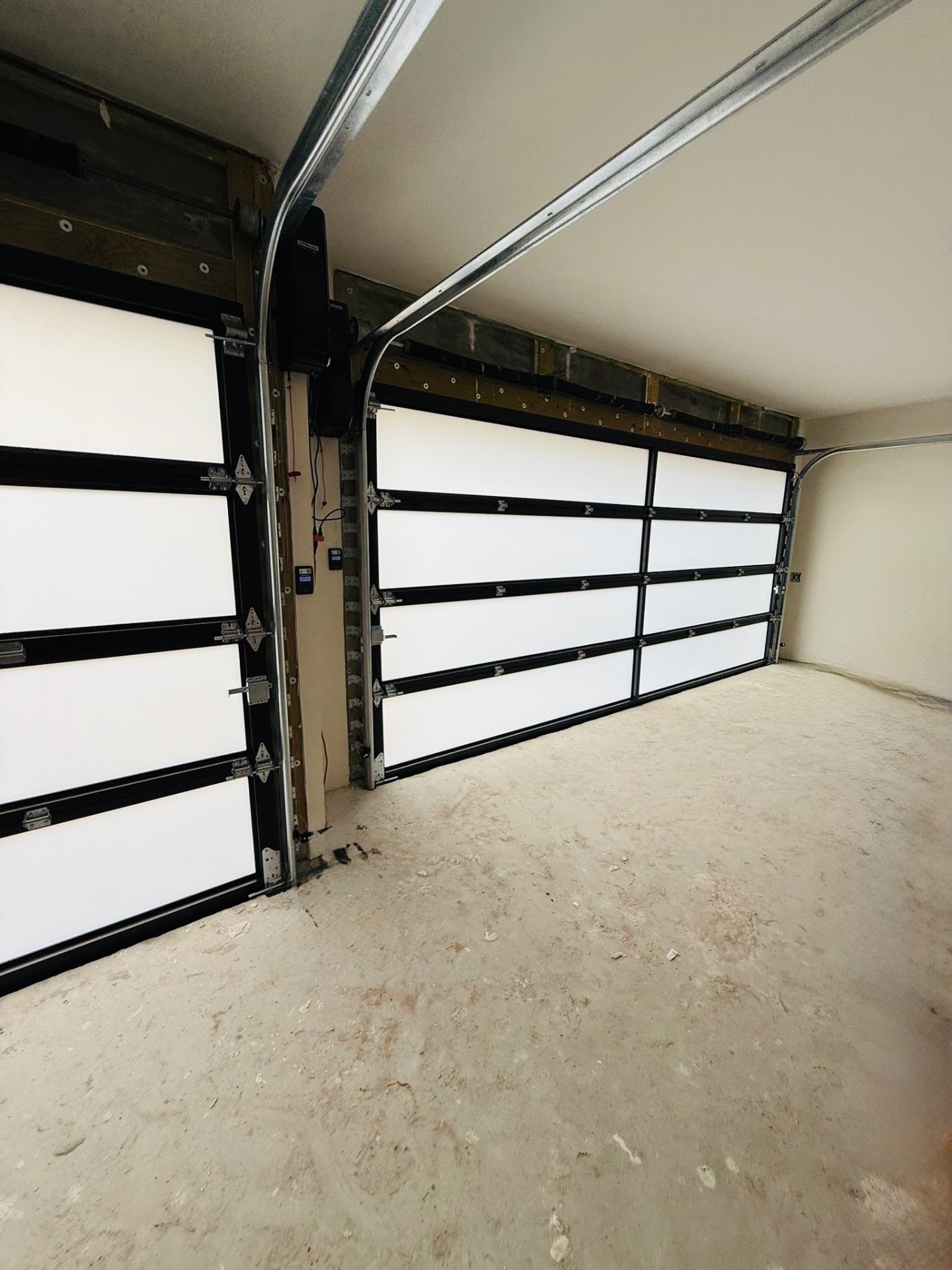2-Car Full-Glass Garage Door in Black finish