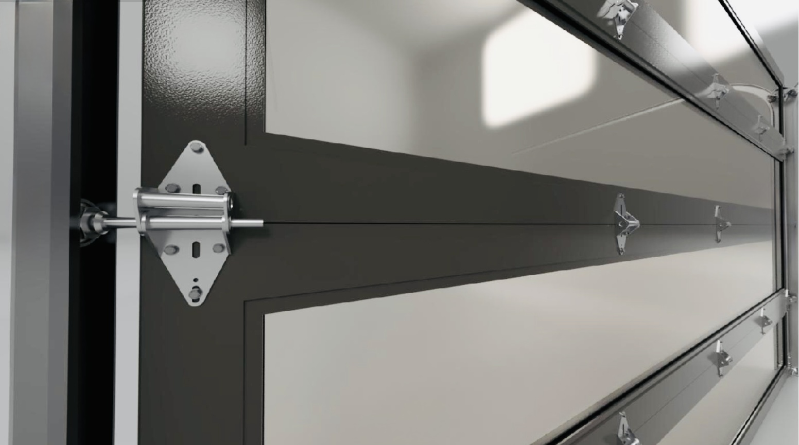 2-Car Full-Glass Garage Door in Bronze finish