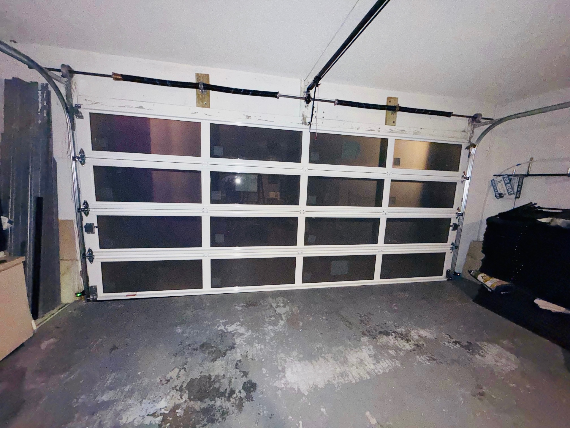 2-Car Full-Glass Garage Door in White finish