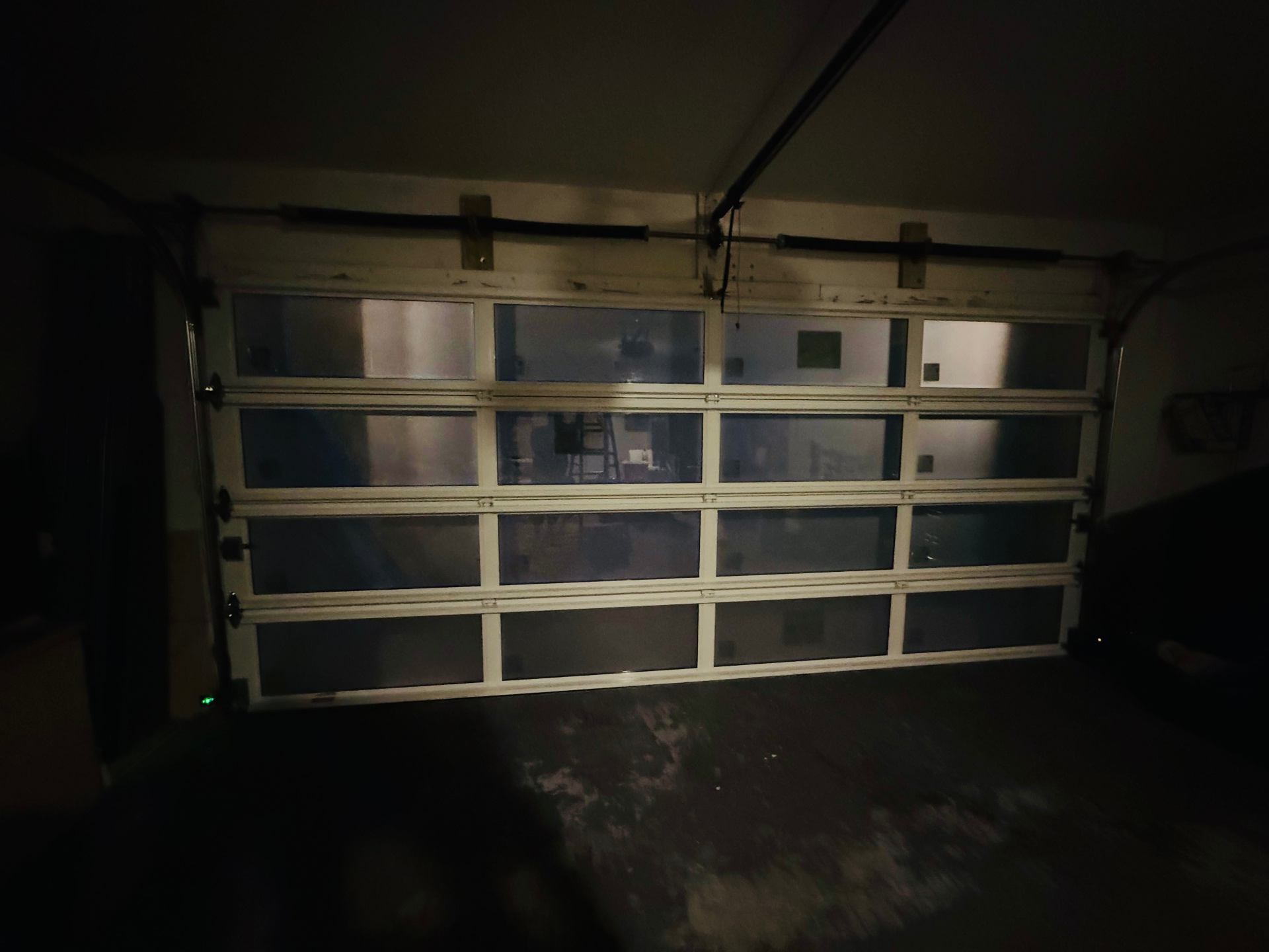2-Car Full-Glass Garage Door in White finish