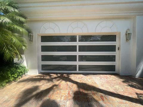 2-Car Full-Glass Garage Door in White finish